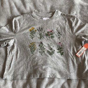 Floral graphic crop top